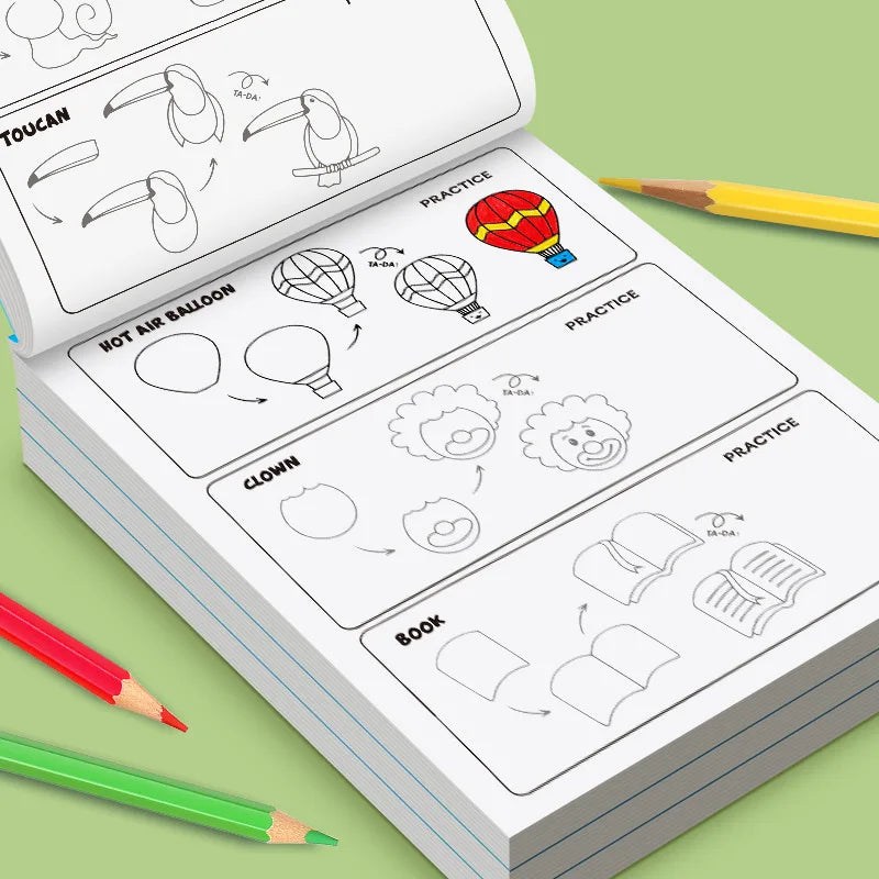 Art Learning Book for Kids - How to Draw Everything with Simple Steps, Boost Creativity & Drawing Skills