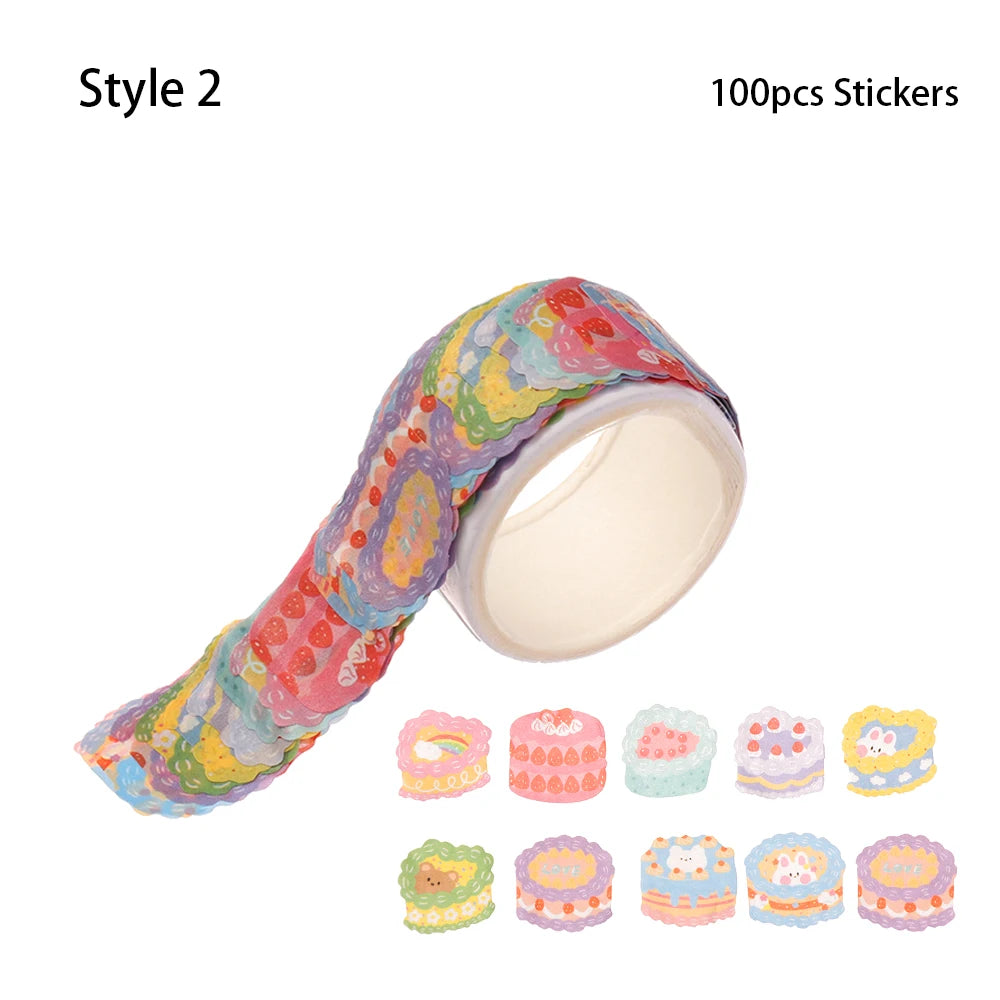 School Supplies Kawaii DIY Stationery Washi Tape Diary Label Sticky Paper Scrapbooking Sticker