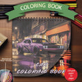 Coloring Book - 7.87 x 7.87 inches 32 pages car coloring book - ideal gift for family or friends