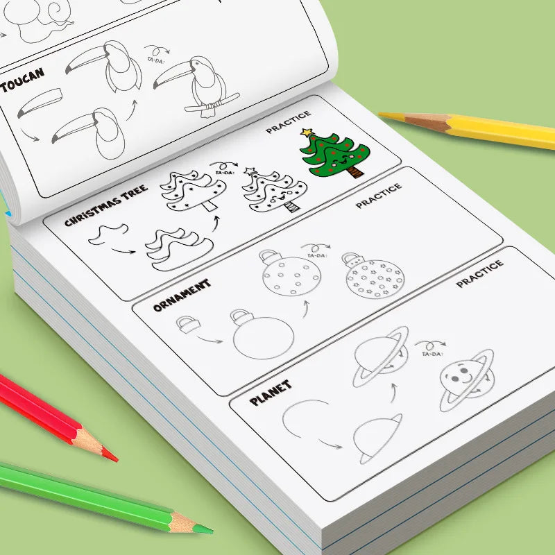 Art Learning Book for Kids - How to Draw Everything with Simple Steps, Boost Creativity & Drawing Skills