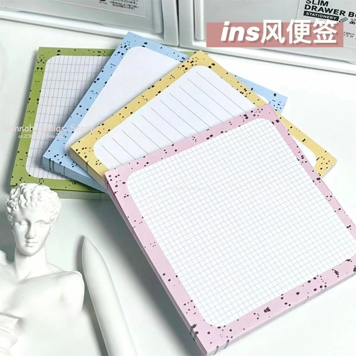 100 Pads/Pack Paper Transparent Inches Sticky Note Pads School Stationery Posted It Sticky Note Pads Planner Sticky Notes
