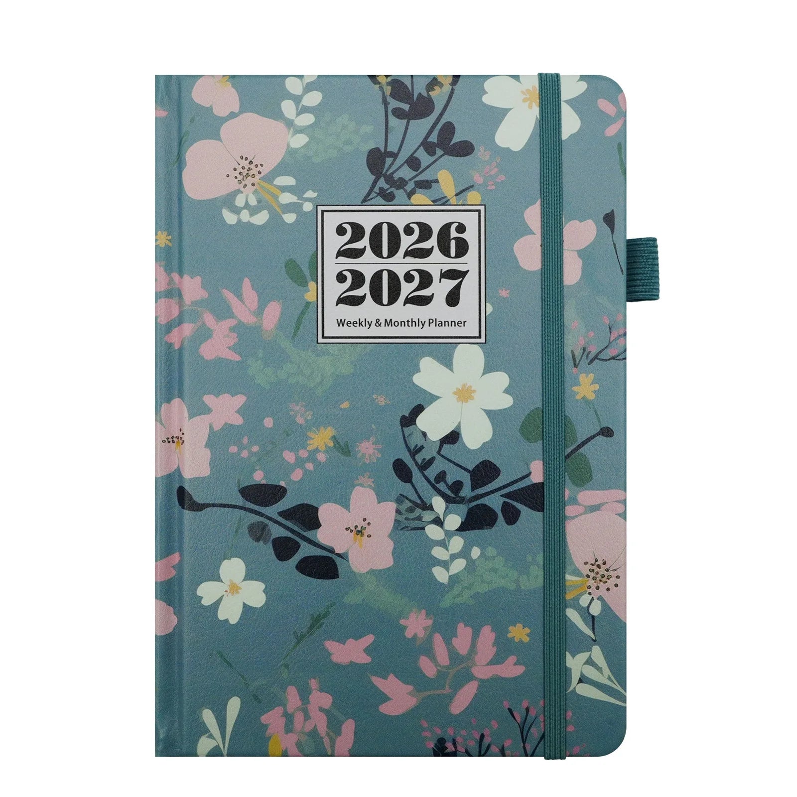 2026 2027 Floral Print Planner Weekly Monthly A5 Size 144 Pages Notebook Academic Daily Yearly Schedule Calendar Flower Design