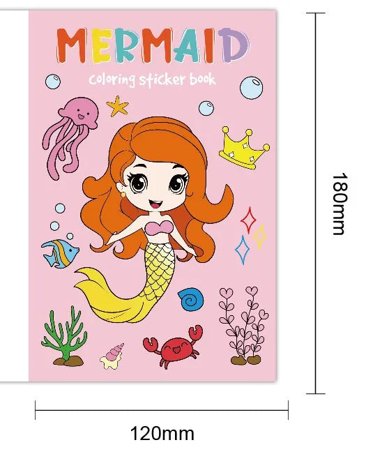 Coloring Book Children Sticker Books Fun Coloring Books 3-6 years Early Education Preschool Activities DIY Themed Drawing Books