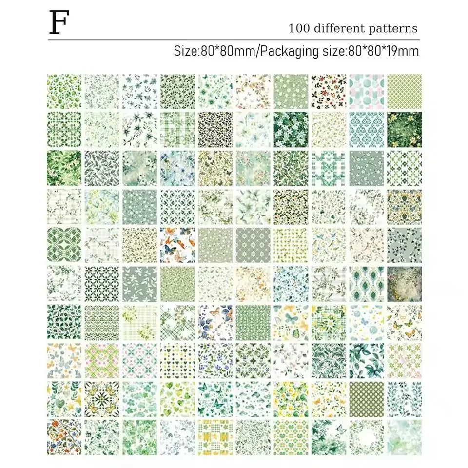 100pcs Vintage Paper Multi Style Deco Retro Stationery Supplies Writing Paper Junk Journal Label Scrapbooking Material Supplies