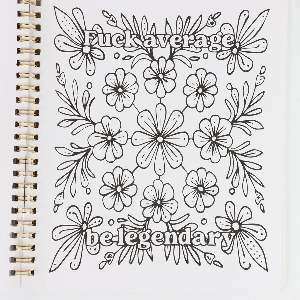 Beautiful Adult Coloring Book For Relaxation Funny Dirty Talk Coloring Book With Floral And Animal Patterns 31 Individual Pages