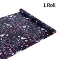 1 Roll Extra Long 43.18cm X 299.72cm Gift Wrap Roll |Elegant Pastel & Navy Blue/Pink/Black/White - Hearts, Birds, Floral Pattern