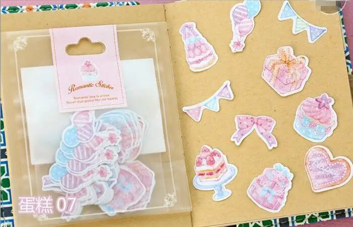 Special Price! 65-70 Pieces / More Romantic Mini Paper Sticker Bag Diy Diary Planner Decorative Map Scrapbook Kawaii Stationery