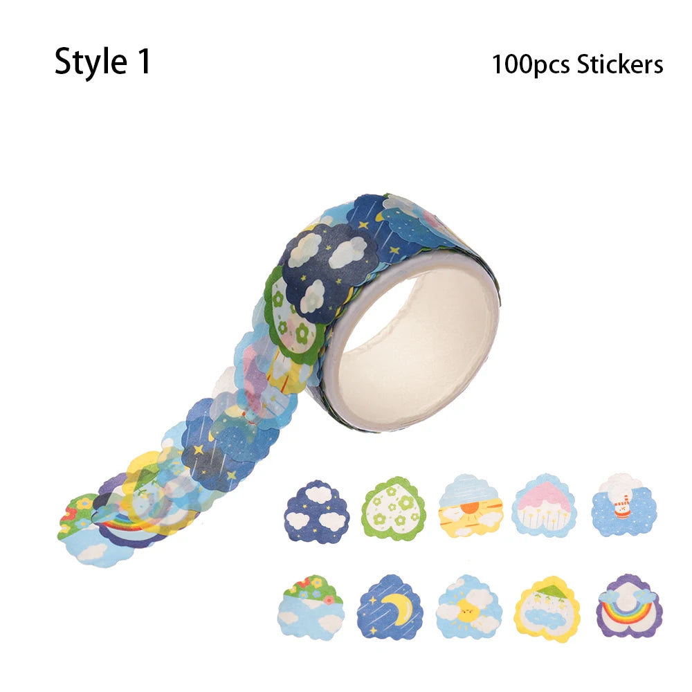 School Supplies Kawaii DIY Stationery Washi Tape Diary Label Sticky Paper Scrapbooking Sticker
