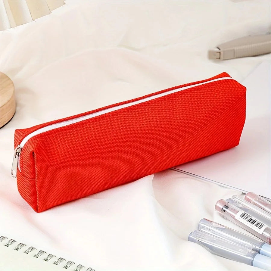 1pc simple pencil case, portable pencil case - suitable for office, school, youth, girls, boys, men and women!