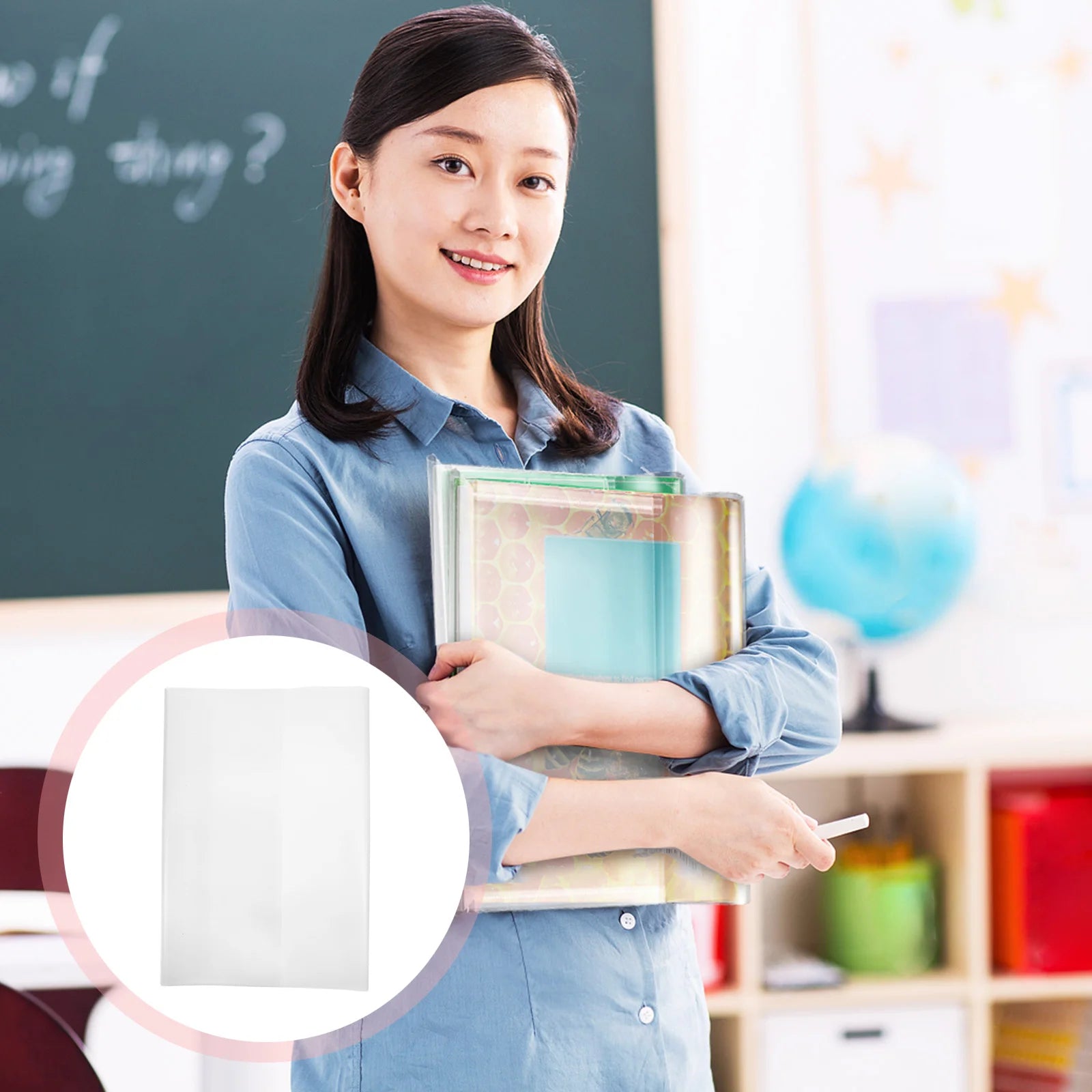 5 Pcs B5 Clear Book Cover Protect 16k Back Covers for Textbooks Waterproof Sleeves