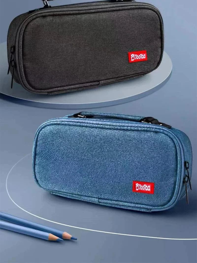 Pen Storage Bag Pencil Case 4 Layer Large Capacity Cosmetic High Quality Study Supplies Simple Student Stationary Boxes