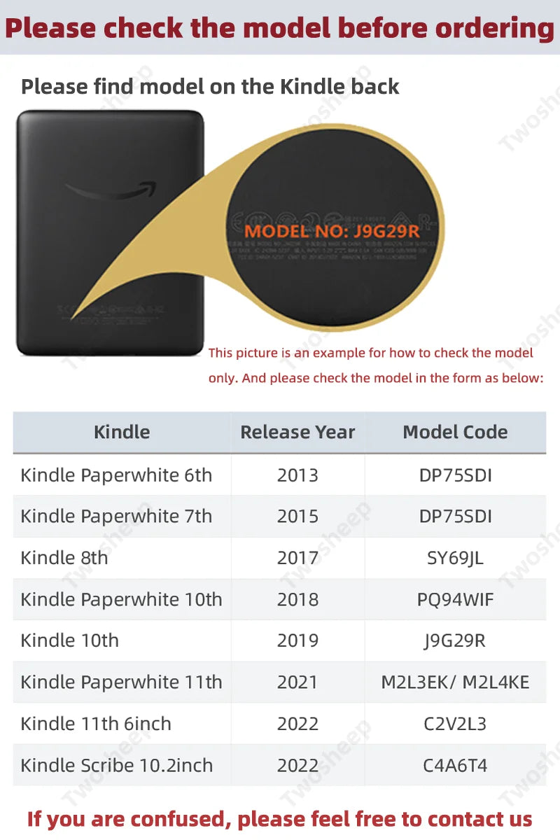 For Kindle Paperwhite Case 7/10/11th/12th Gen  For 2024 All-new Kindle 11th 2022 10th Cover Funda Protective Shell Flip E-book
