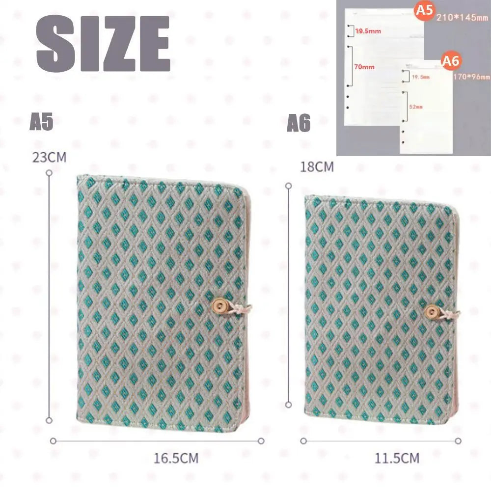 No Inner Page A5/A6 Loose-leaf Book Cover Creative INS Mini Budget Binder Cover Portable DIY Notebook Cover Sketchbook