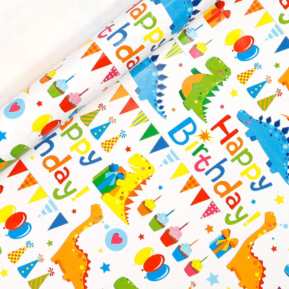 16in x 118in Wrapping Paper DIY For Wrapped Christmas Birthday Present Moving Decorative Gift Black White Packing Craft Material