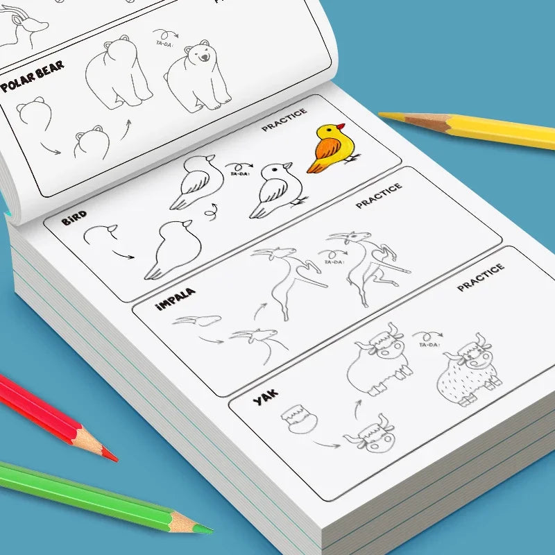 Drawing Books for Kids Step By Step Learn How to Draw Everything Easy Tutorial Creative Gift Childrens Art Set