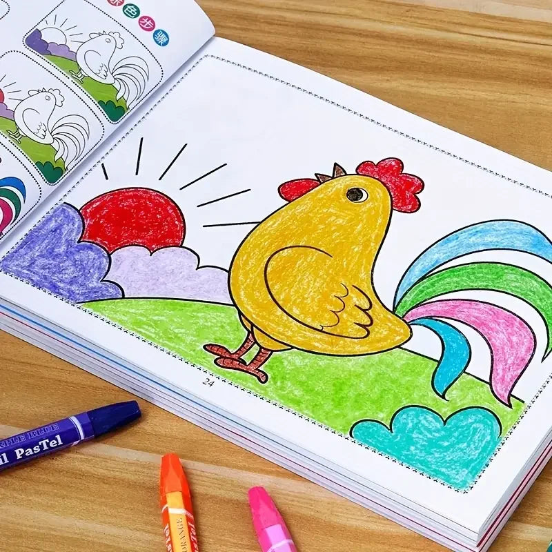 46-Page Kids Drawing & Children's coloring books - Educational Art Supplies for Creative Learning,  Chinese