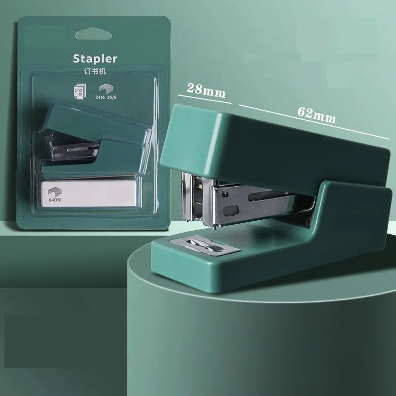 Mini Stapler Set Portable Color Paper Binding Machine Use 24/6 26/6 Staples Fashion Stationery Office Supplies