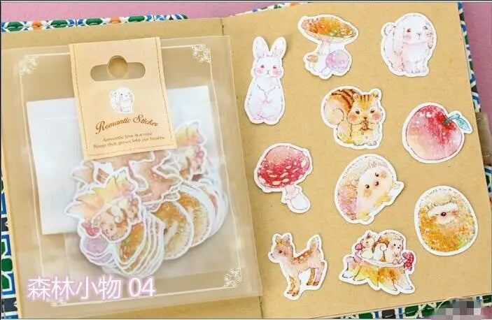 Special Price! 65-70 Pieces / More Romantic Mini Paper Sticker Bag Diy Diary Planner Decorative Map Scrapbook Kawaii Stationery