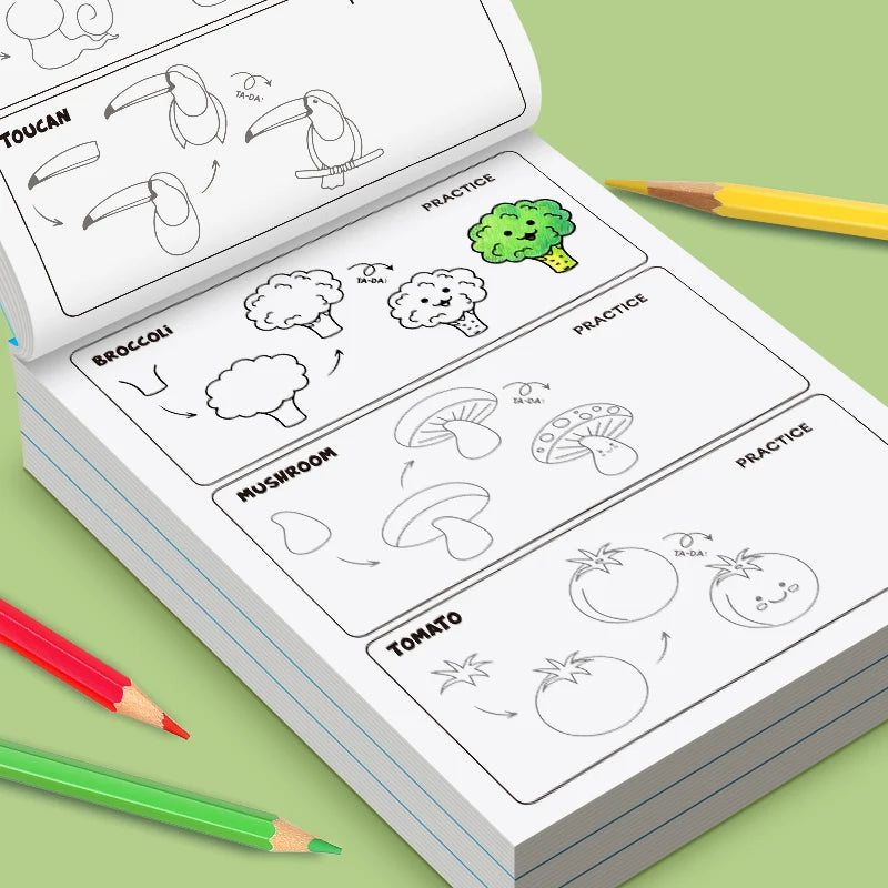 How to Draw Everything Book for Kids - Step-by-Step Drawing Tutorial with 300+ Illustrations, Learn to Sketch