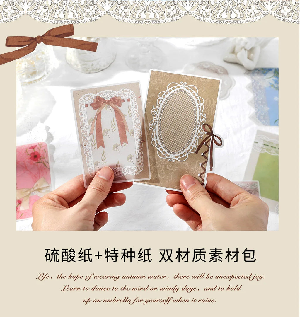 4 styles 30 pcs Vintage material paper Junk Journal DIY Scrapbooking Collage Materials Creative Stationery background paper
