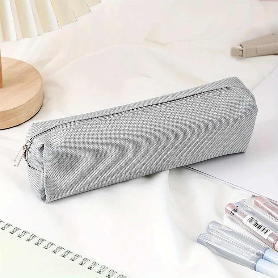 1pc simple pencil case, portable pencil case - suitable for office, school, youth, girls, boys, men and women!