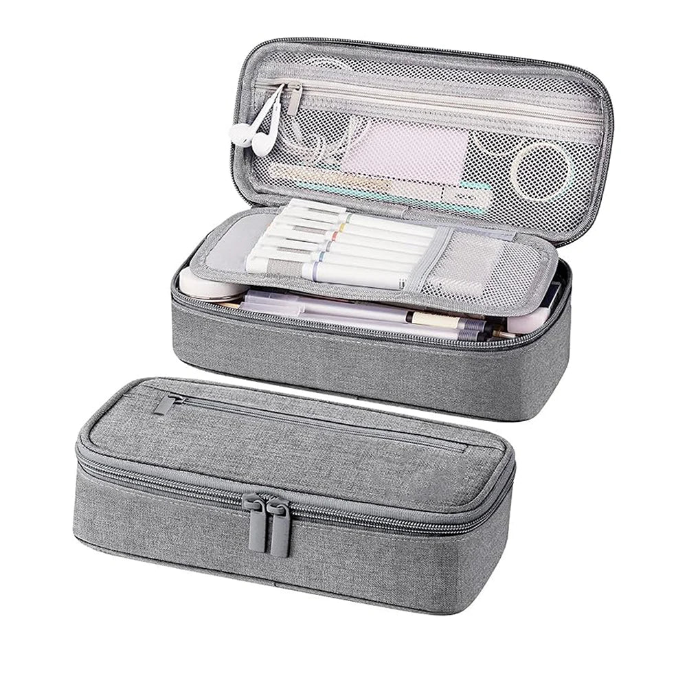 Portable pencil case, large capacity pencil case stationery pencil case, large capacity storage bag pouch holder box organiser
