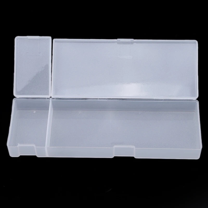 Pencil Cases School Office Simple Matte Transparent Plastic Box Frosted Pink Green White Pens Storage Stationery Supplies