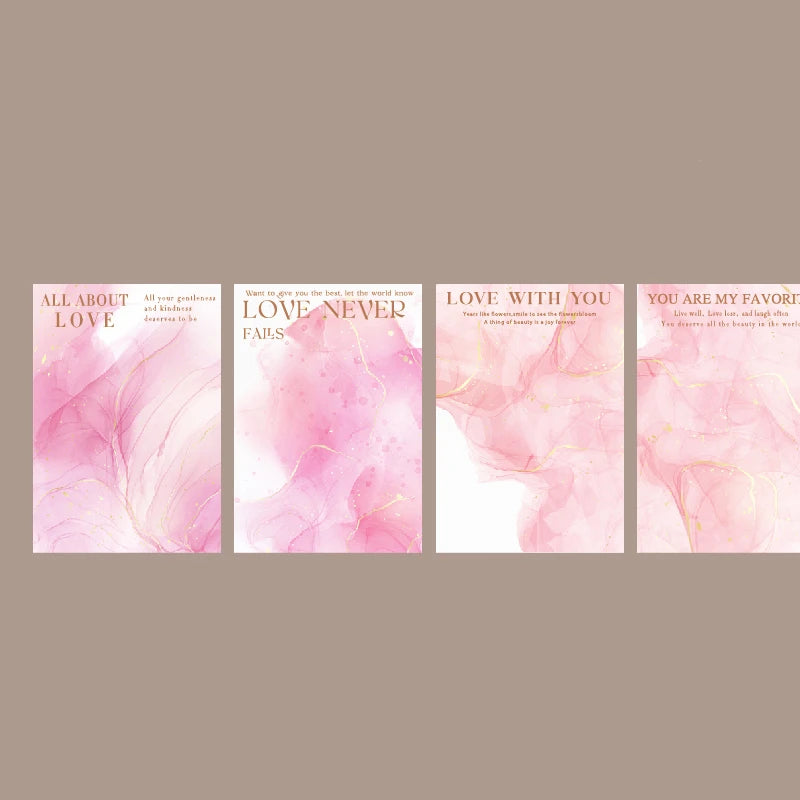 Valentine'S Day Gilded Flower Wrapping Paper, Gradient Korean Art Floral Wrapping Paper, Gift Paper, Flower Packaging Materials