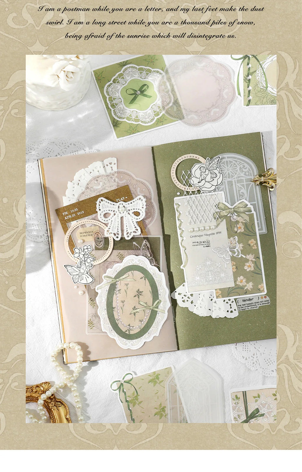 4 styles 30 pcs Vintage material paper Junk Journal DIY Scrapbooking Collage Materials Creative Stationery background paper