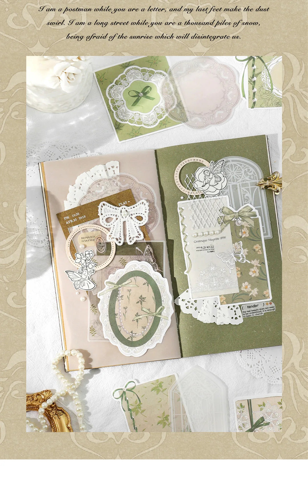 4 styles 30 pcs Vintage material paper Junk Journal DIY Scrapbooking Collage Materials Creative Stationery background paper