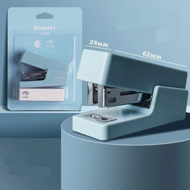 Mini Stapler Set Portable Color Paper Binding Machine Use 24/6 26/6 Staples Fashion Stationery Office Supplies