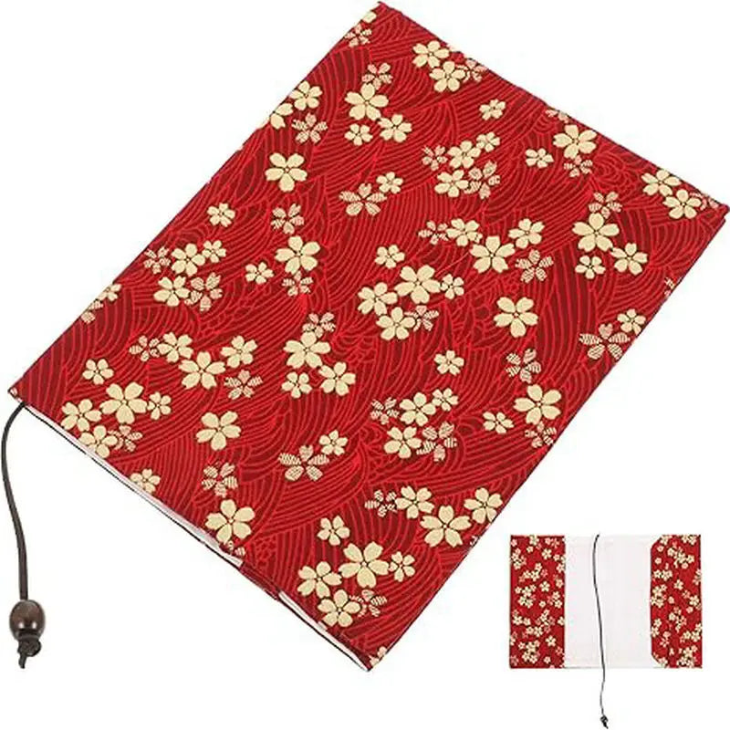 Adjustable Book Cover Floral Printing Book Paperback Protective Cover Fabric Handmade Hand Account Book Textbook Decor