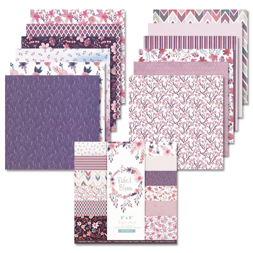 12 Sheet Scrapbooking Paper 15x15cm, Christmas Journal Planner Paper Pad Cardstock Backgrounds Card for DIY Art Craft Decoration