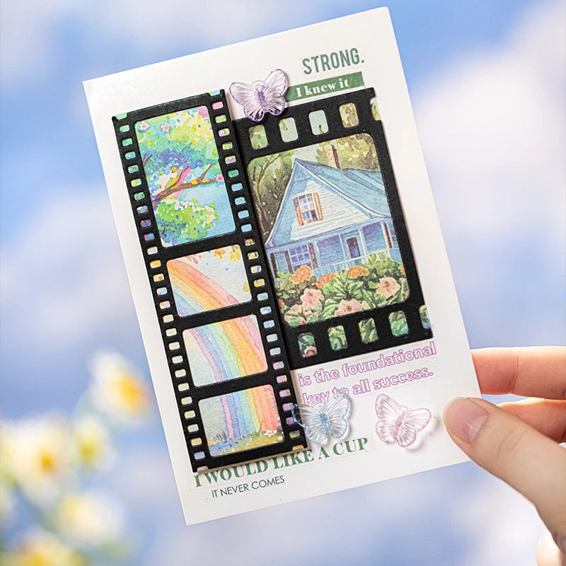Material Paper 30 sheets/bag Spring Watercolour Landscape Handbook Stationery DIY Handmade & Scrapbook Journal Decoration