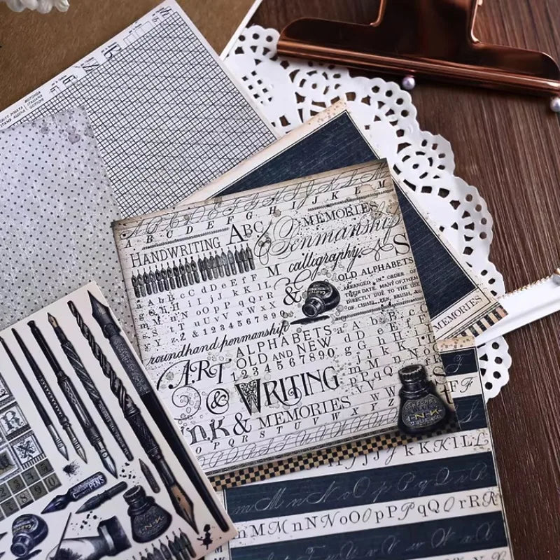 12PCS Vintage Stationery Sticker Set Is Ideal For Those Who Love To Journal, Scrapbook, Or Create Their Own Unique Crafts.