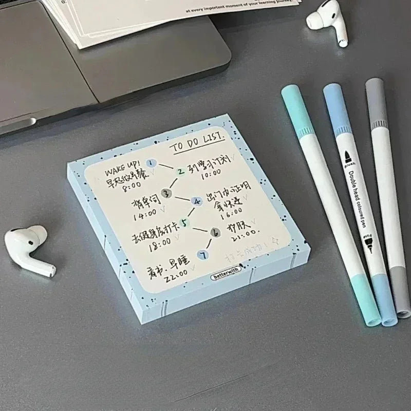 100 Pads/Pack Paper Transparent Inches Sticky Note Pads School Stationery Posted It Sticky Note Pads Planner Sticky Notes