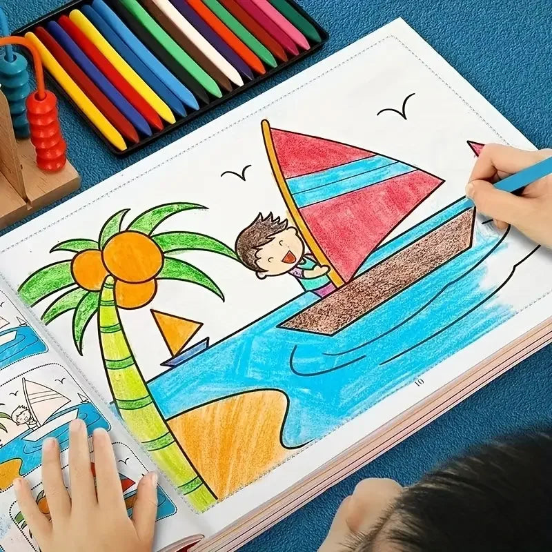 46-Page Kids Drawing & Children's coloring books - Educational Art Supplies for Creative Learning,  Chinese