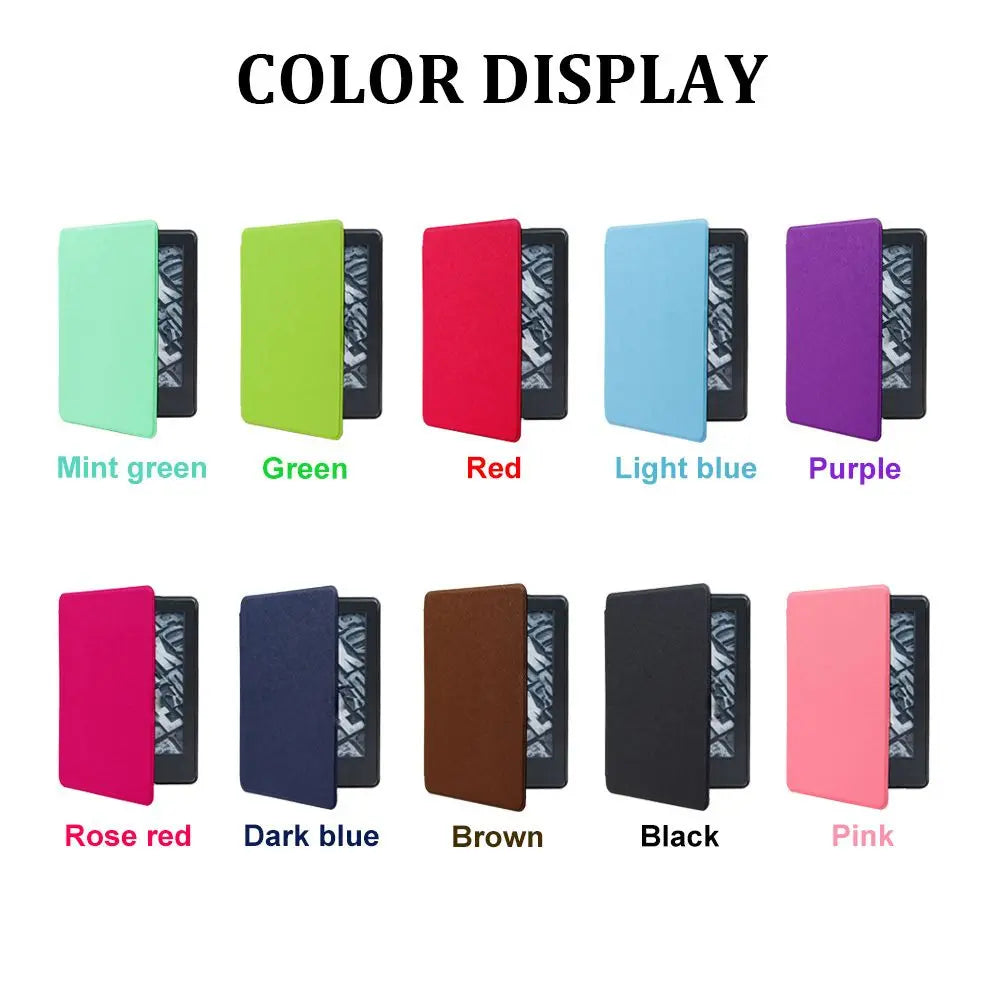 Ultra Slim Smart Case PU Leather Cover 6" eBook Reader Protective Shell For Kindle 8/10th Gen Paperwhite 1/2/3/4