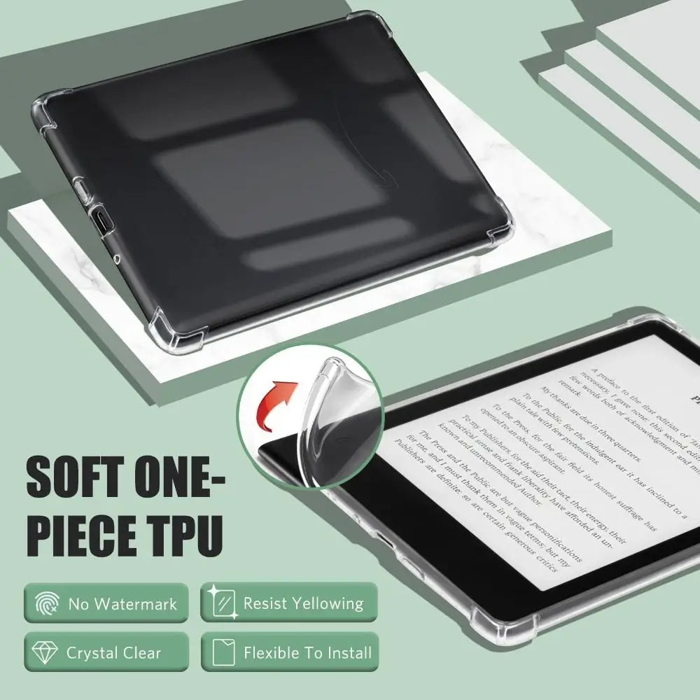 Paperwhite 12th Generation 7 Inch Transparent Case for Kindle Four Corner Airbag Anti Drop Soft TPU Cover for Kindle Paper White