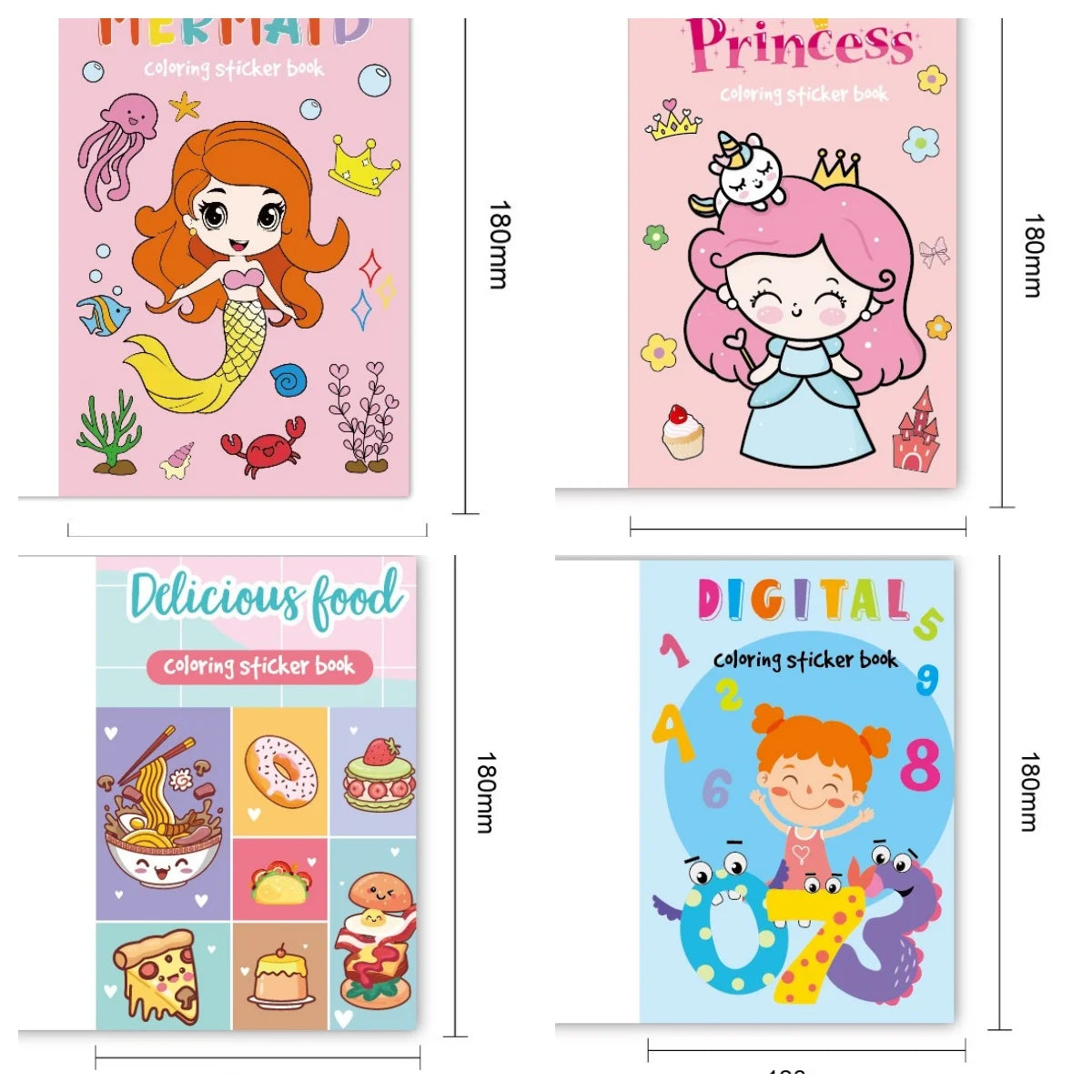 Coloring Book Children Sticker Books Fun Coloring Books 3-6 years Early Education Preschool Activities DIY Themed Drawing Books