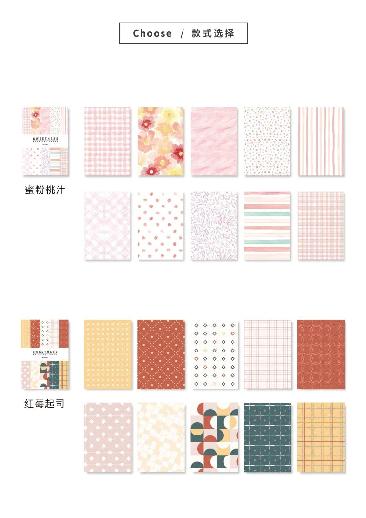 Journamm 50pcs Vintage Material Paper Cute Stationery Scrapbooking Cards for Journaling Project DIY Background Writable Paper
