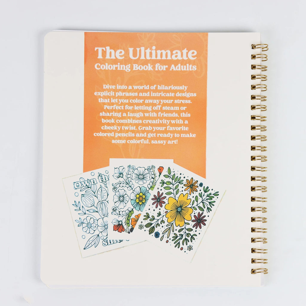 Beautiful Adult Coloring Book For Relaxation Funny Dirty Talk Coloring Book With Floral And Animal Patterns 31 Individual Pages