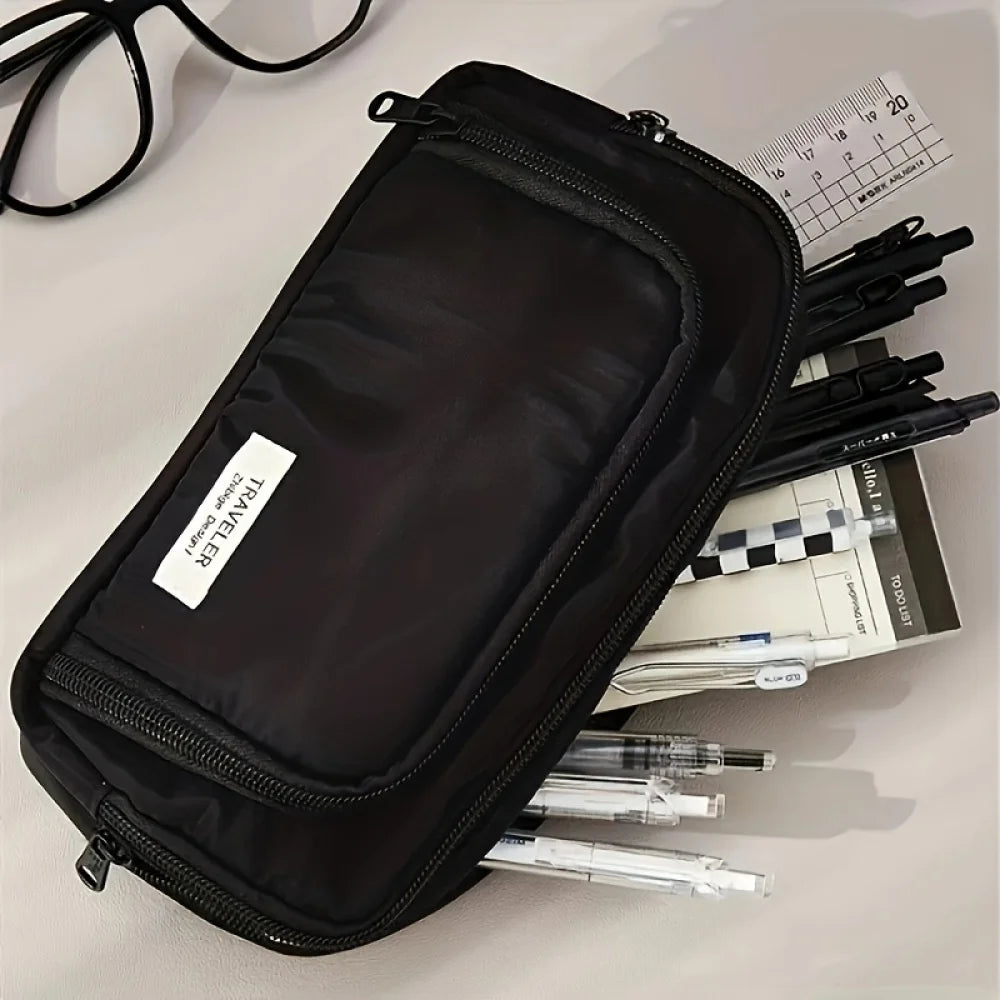 Pencil Case Large Capacity Pencil Pouch Handheld Pen Bag Cosmetic Portable Gift for Office School Teen Girl Boy Men Women Adult