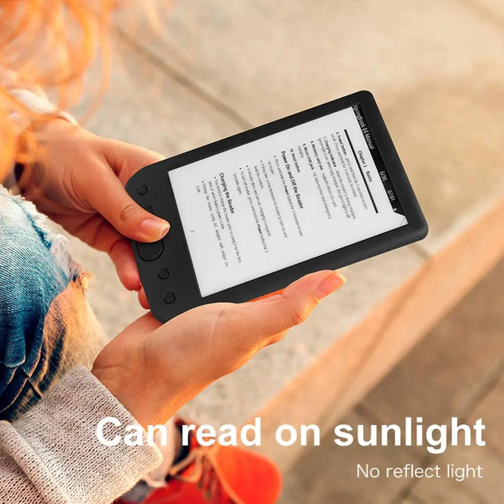 Original E-Book Reader, 6-In Glare-Free Clear Display E-Ink Screen, With 8GB Built-in Storage & Supports TF Card, Mini E-Reader