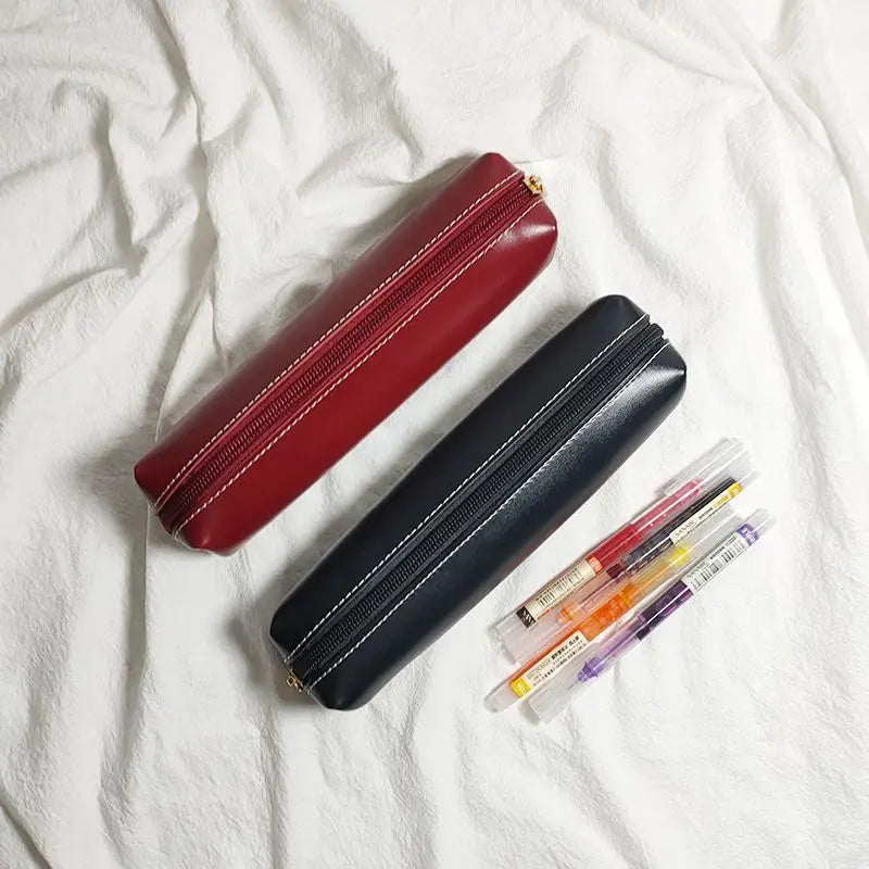 Simple candy color pencil case Small portable pencil case ins Male and female students Large capacity stationery box