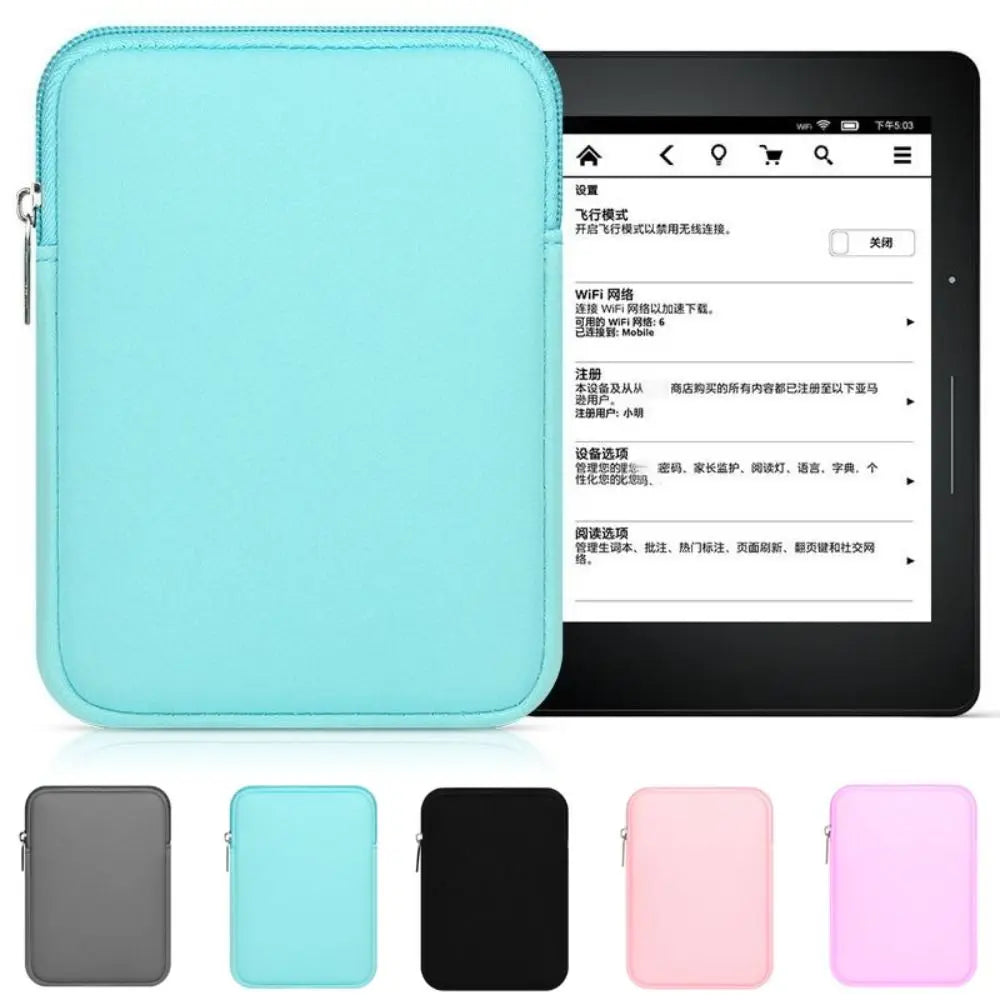 12th Gen 6 6.8 7 inch Storage Bag Wear Resistant e-Reader Protective Sleeve for Kindle Paperwhite 2024 1/2/3/4/5/6 Colorsoft