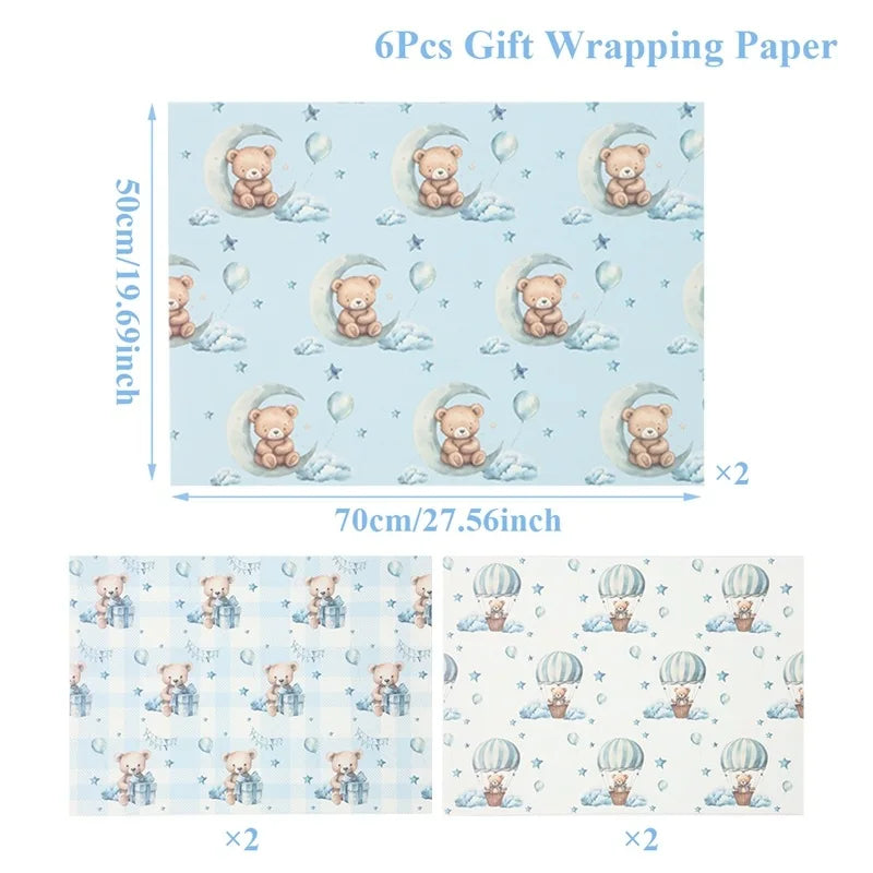 Gifts Packaging Paper Colorful Kids Birthday Wrap Craft Paper Decor Wrapping Gift Wrap Sheets For Decorative Crafts Birthday