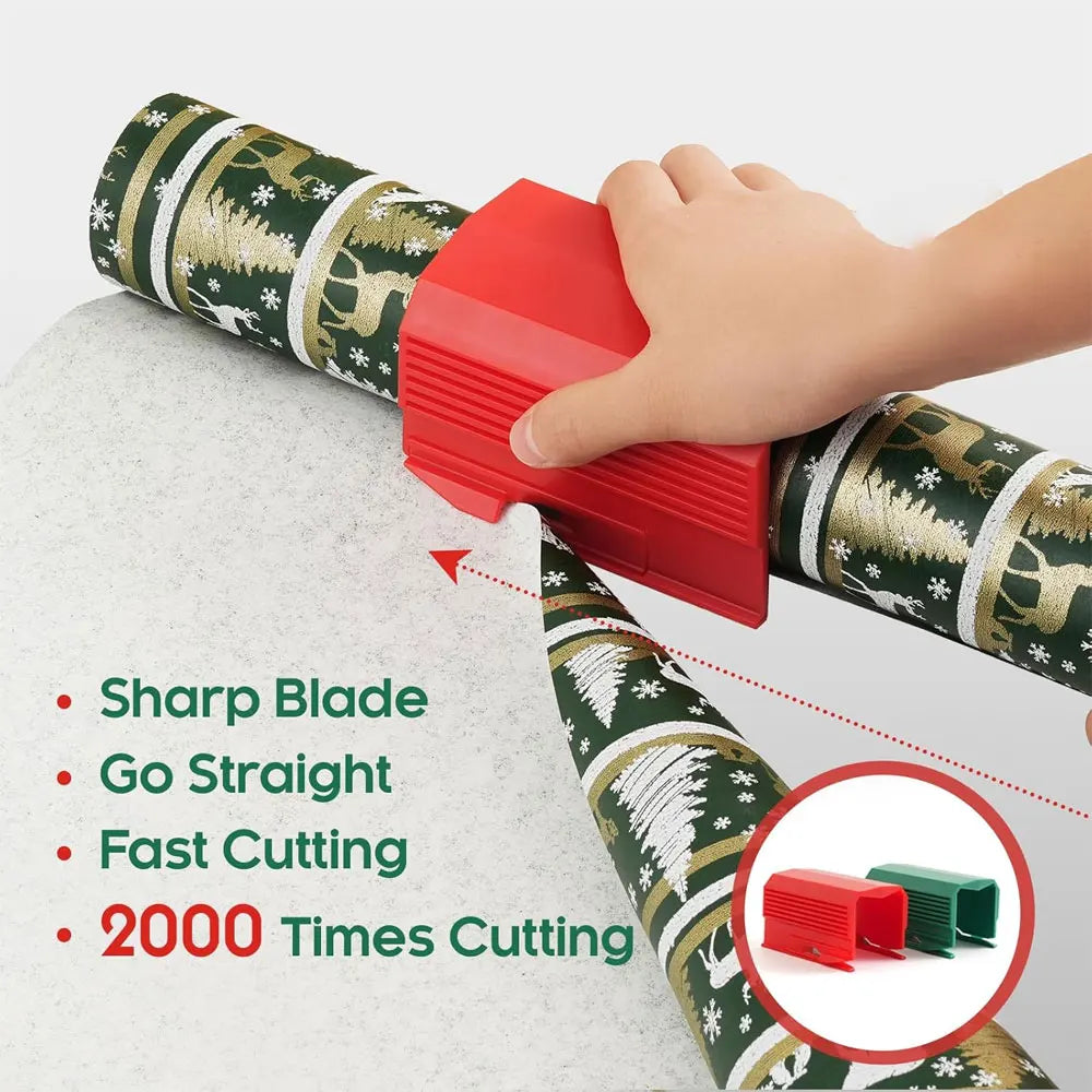1pc Gift Wrap Paper Cutter, an efficient and portable manual cutting tool suitable for scrapbooking and making gift wrapping.