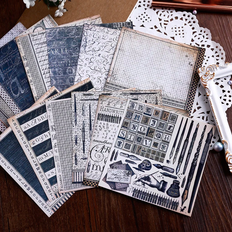 12PCS Vintage Stationery Sticker Set Is Ideal For Those Who Love To Journal, Scrapbook, Or Create Their Own Unique Crafts.
