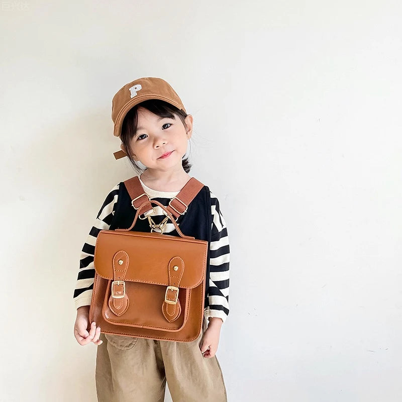Kids Schoolbag Simple Korean Kindergarten Boys and Girls Baby 3-6 Years College Wind Cute Backpack Hundreds of Kids Shoulder Bag